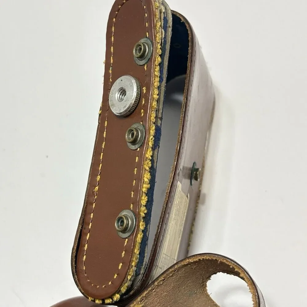 Vintage Argus C-Four 35mm Camera With 50mm f/2.8 Cintar Lens And Leather Case